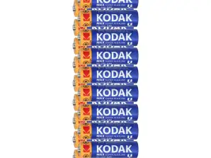 Batteri Kodak MAX Alkaline AA LR6. 10 stk. folie