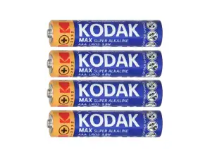 Batteri Kodak MAX Alkaline AAA LR03. 4 stk.