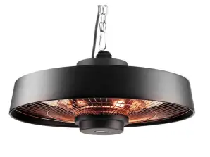 Takvarmer 2000W. aluminium. med fjernkontroll. bryter. halogenlampe varmeelement