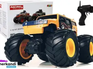 Bigfoot Off-Road Car Big Wheels Fjernkontrollert 2,4G 1:18 Gul