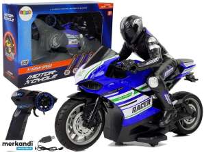 Moto Sport Racer Télécommande 2.4G Portée 35m Bleu