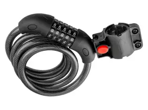 Cykellås. Kabel med kod
