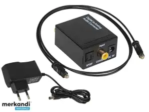 Güç Kaynağı ile 91 202 # Toslink DAC - 2xRCA Jak Optik Dönüştürücü