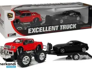 Voertuig Set Rode Monstertruck Zwart BMW Takelwagen 58 cm