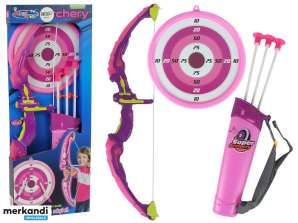 Set da tiro Arco Sport Bersaglio Frecce Ventosa Rosa