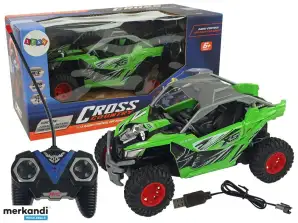 Coche todoterreno Cross Country con control remoto de 27 MHz, color verde