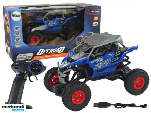 Coche todoterreno todoterreno teledirigido 2,4 GHz 1:16 azul