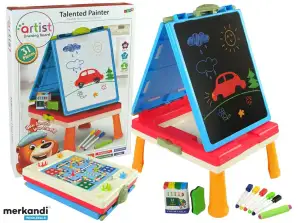 Lavagna magnetica 3in1. Tavolo da gioco blu