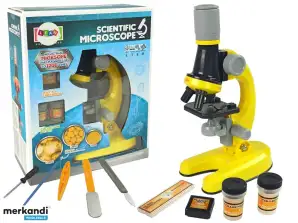 Microscope for Scientist Educational Set Yellow 100x 400x 1200x