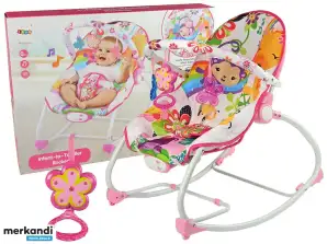 Schommelstoel Rocker 2in1 Roze Bloemgeluiden Trillingen