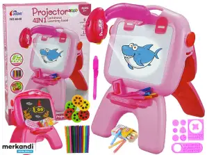 Double-sided chalkboard pens standing projector pictures pink