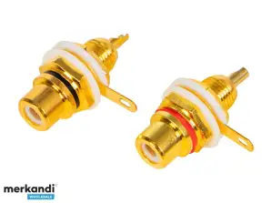 96 747# RCA Mounting Socket Gold Large 2pcs Black Red