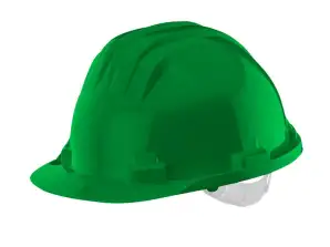 Cască de protecție atestată. verde