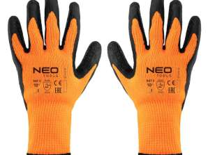 Arbeits-Handschuhe gefüttert, Polyester beschichtet mit Latex 2242X Größe 10