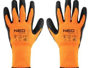 Wärmende Arbeits-Handschuhe aus Polyester, mit Latex beschichtet 2242X Größe 9