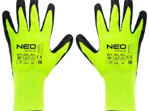 Wärmeisolierte Arbeits-Handschuhe, nylon-beschichtet mit Latex 4142X Größe 10