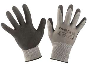 Arbeits Handschuhe Polyester beschichtet mit Latex Schaum 3141X Größe 10