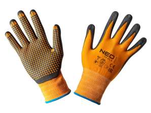 Nylonhandschuhe mit nitrilbeschichteten Punkten 4131X Größe 8