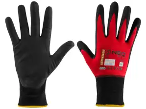 Ultraflex Arbeidshansker Nylon Spandex Polymetre Belagt Nitrilskum 4131X Størrelse 10
