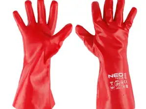 Lange PVC beschermende handschoenen. 3121X. maat 10