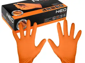 Nitrile Gloves. Orange. 50 pieces. Size XL