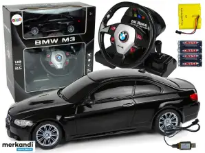 Remote Control Car BMW M3 Black Remote Control Steering Wheel 1:18 Light Sound