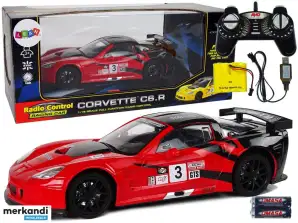 Sportwagen racen r/c 1:18 Corvette C6. R Rood 2,4 G licht