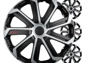 Auto-Radkappen 4St. evo set schwarz silber 14