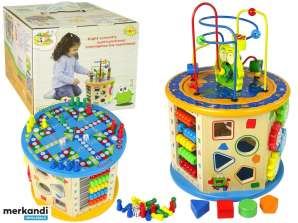 Educational Wooden Cube Sorter Labyrinth Abacus Game Chinese Pawns