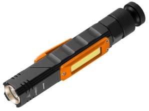 USB pakraunama žibintuvėlis 300 lm 2 viename CREE XPE COB LED