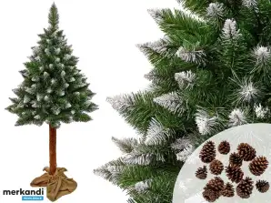 Árvore de Natal Diamond Pine 3D no tronco 180cm Snow Glitter