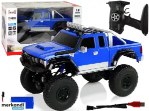Auto Off Road R/C 2.4G Voiture d’escalade 1:8 Bleu 4x4