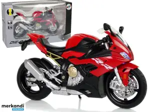 Motorsykkel modell BMW S1000RR rødt lys lyder