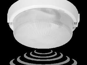 8080T/MAT RIVA/MS. lighting fixture with microwave motion sensor. 100W. E27.