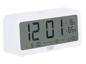 AD 1195 white battery alarm clock