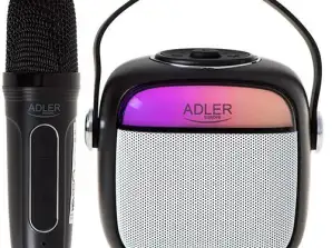 AD 1199 altoparlante karaoke nero con microfono sd/usb/aux/bluetooth