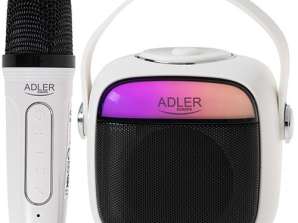 AD 1199 altoparlante karaoke bianco con microfono sd/usb/aux/bluetooth