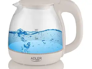 AD 1283 creme Glazen Waterkoker 1.0l