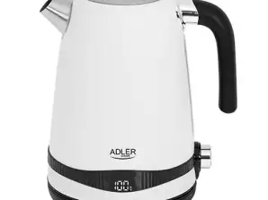 AD 1295 witte waterkoker 1,7l met LCD & temperatuurregeling