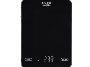 AD 3177 zwarte keukenweegschaal 10kg oplaadbaar via USB