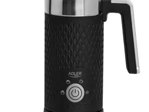 AD 4494 zwarte melkopschuimer opschuimen en verwarmen latte en cappuccino