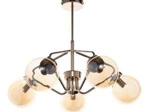 BULAT 5P. lampă suspendată. E14 max. 5x40W. aurie