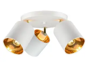 BATI wall and ceiling fixture. max. power 3x60W. E27. white