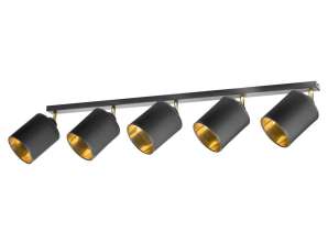 BATI wall and ceiling fixture. max. 5x60W. E27. black