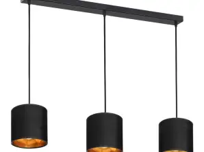NEVA hanglamp. Max. 3x60W. E27. Zwart. Batten