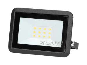 BULLED 10W Fluter 800lm. IP65. 4000K. Aluminium Glas