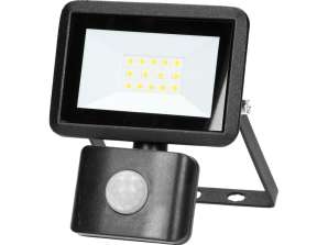 FARO S LED-Strahler mit PIR 10W. 800lm. IP44. 4000K. Aluminium Glas
