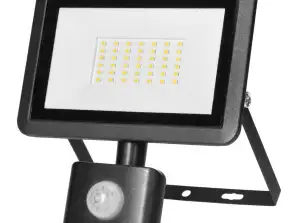 FARO S LED -projektori PIR 30W. 2400lm. IP44. 4000K. alumiini + lasi