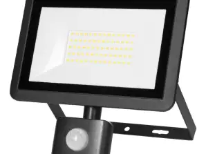 FARO S LED projektori PIR 50W. 4000lm. IP44. 4000K. alumiini lasi