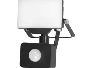 PORTO S LED 10W projecteur avec PIR. 800lm. IP44. 4000K. aluminium polycarbonate